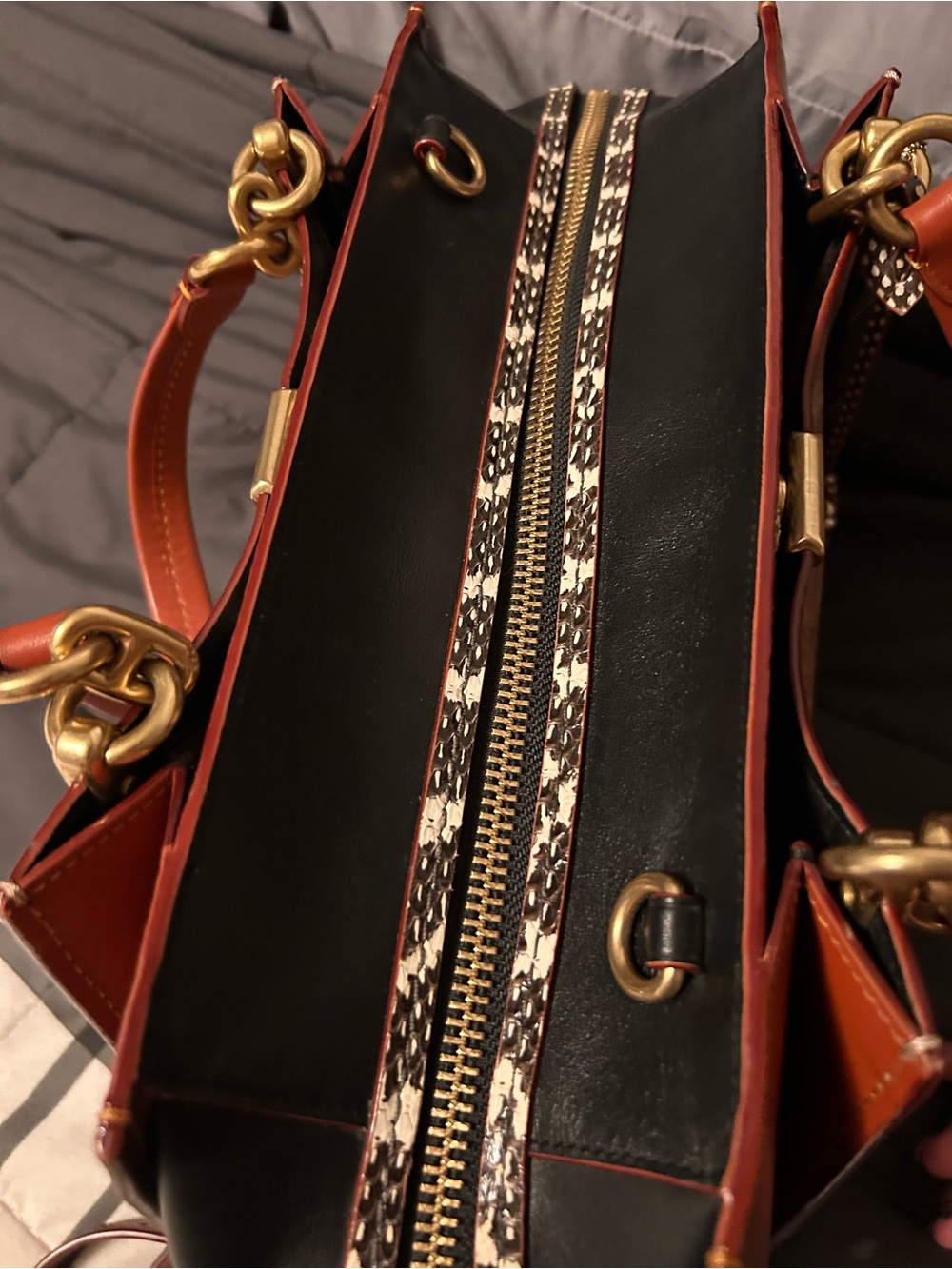 Coach Dreamer 36 With Snakeskin Trim part of rare coach collection - Picture 5 of 13